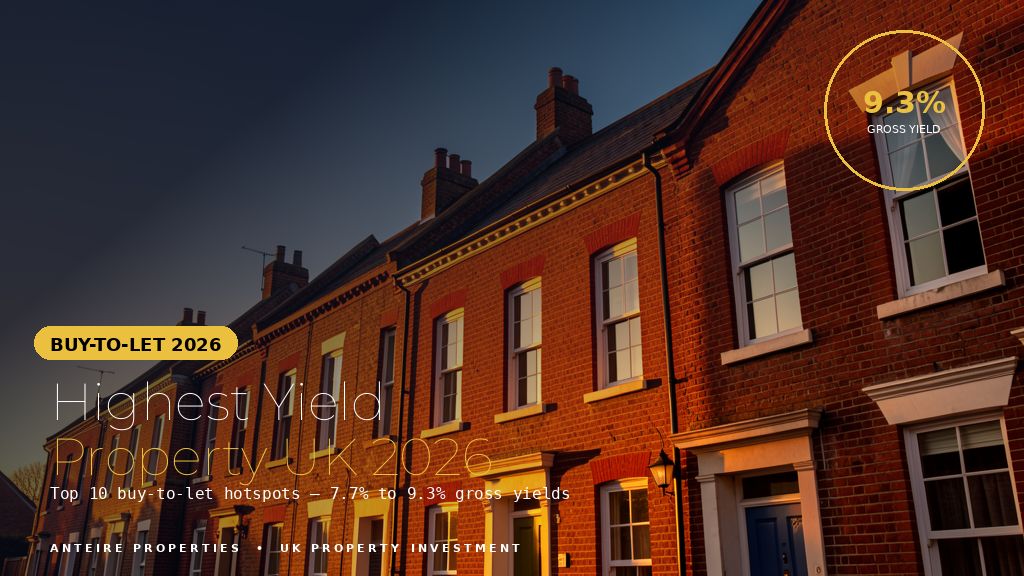 Highest Yield Property UK 2026: Top 10 Buy-to-Let Hotspots