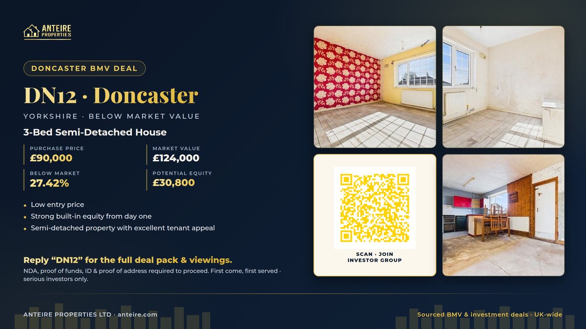 Anteire below-market deal — DN12 · Doncaster
